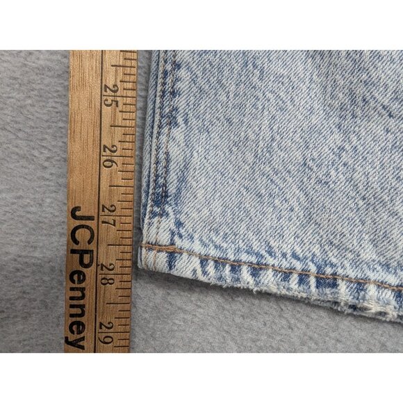 American Eagle Jeans Womens Size 6 Blue Mom Straight Distressed Whiskers Casual - Picture 9 of 16